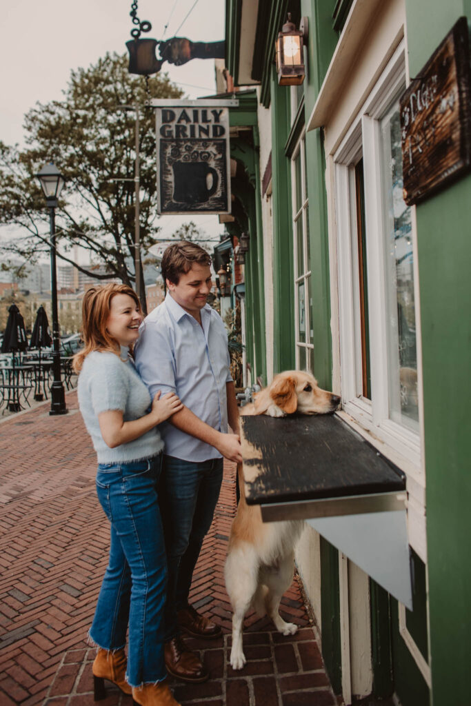 documentary style engagement session in Fells Point