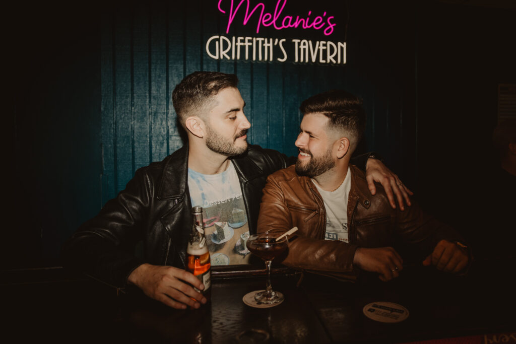 documentary style engagement session at Melanies in Hampden Baltimore